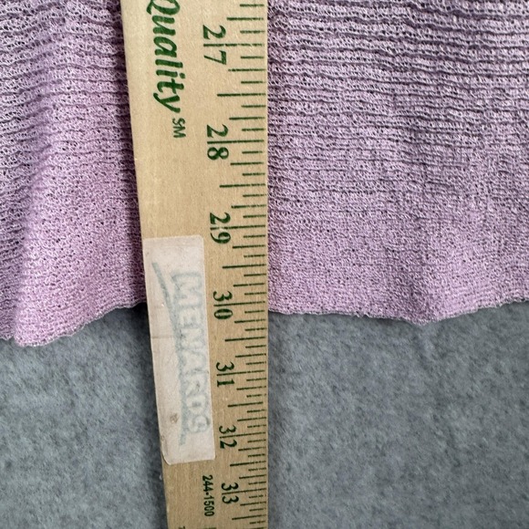 Eileen Fisher Cardigan Womens 1X Purple Open Front Lightweight Knit Sweater Plus - Picture 7 of 9